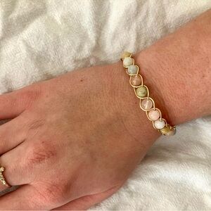 Gold and Pastel Stone Bracelet